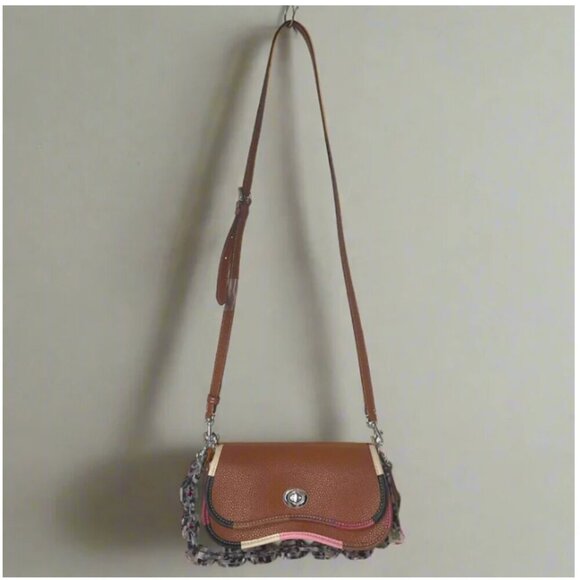 Coach Wavy Dinky Bag Coachtopia Brown Leather CK540 Rainbow Crossbody - Picture 12 of 13